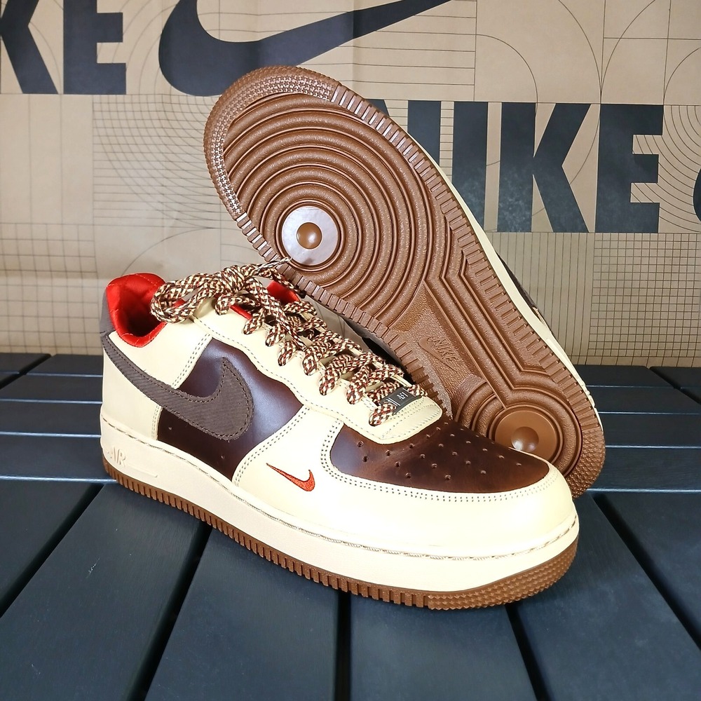 Nike Air Force 1 '07 Light British Tan‎ Cacao HQ3447-222 Men's Size 9.5 - New NA